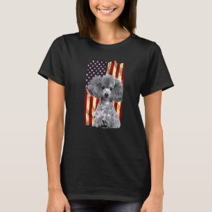 T-shirt Caniche Patriotique Drapeau Américain 4 Juillet Ch