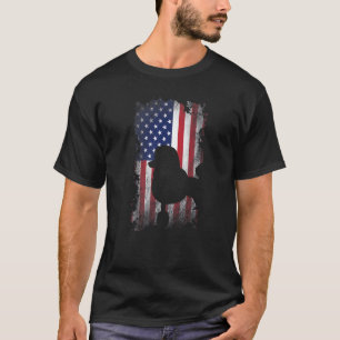 T-shirt Caniche Patriotique Drapeau Américain Chien Cool 1