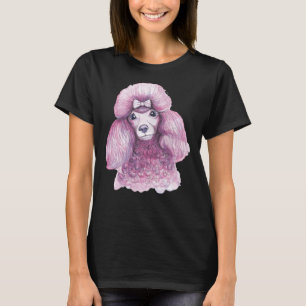 T-shirt Caniche rose