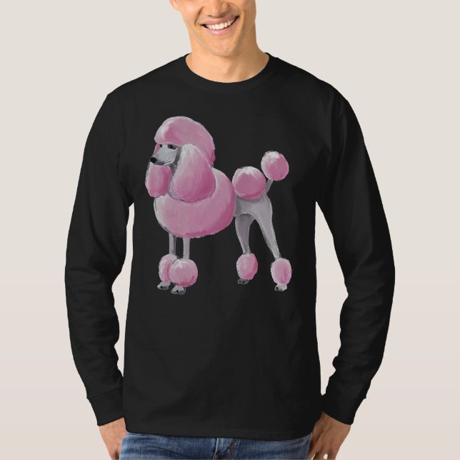 T-shirt Caniche rose (Devant)