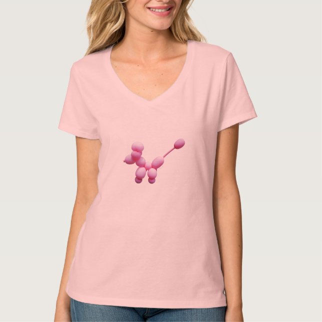 T-shirt Caniche rose d'Urbangear | (Devant)