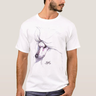 T-shirt Caniche standard blanc