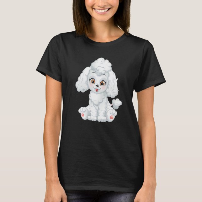 T-shirt Caniche sucrée (Devant)