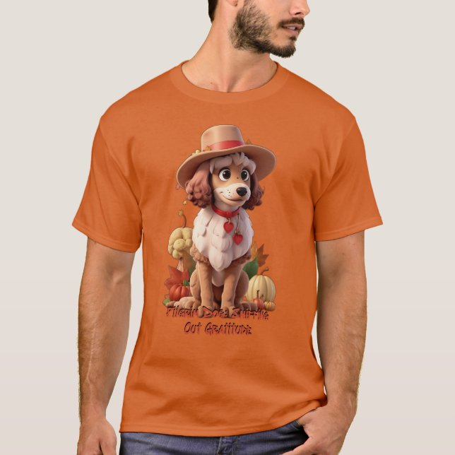 T-shirt Caniche Thanksgiving (Devant)