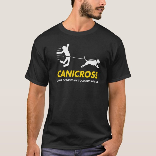 T-shirt Canicross Détraîné Par Votre Chien En Course (Devant)