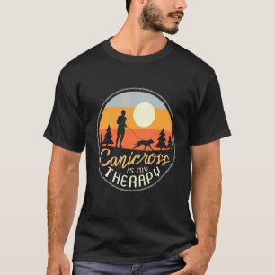 T-shirt Canicross Is My Therapy Dog Running Sport Jogging