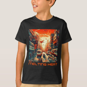 T-shirt Canicule urbaine _ ville futuriste &
