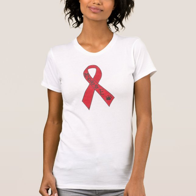 T-shirt canin de ruban de soutien de Megaesophagus (Devant)