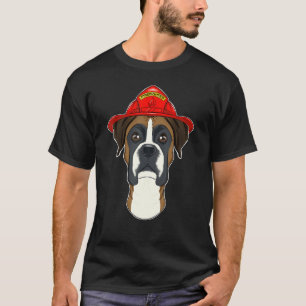 T-shirt Canine Handler I Fireman Chien I Firefighter Boxer