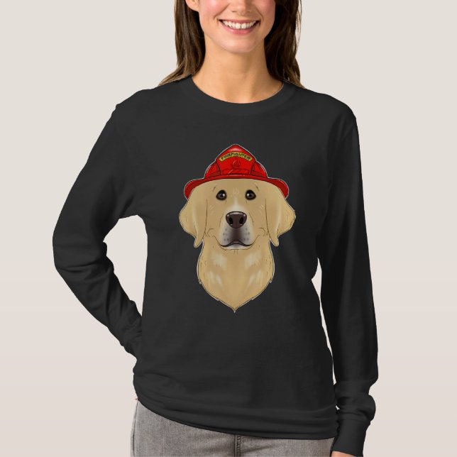 T-shirt Canine Handler I Fireman Chien I Firefighter Labra (Devant)