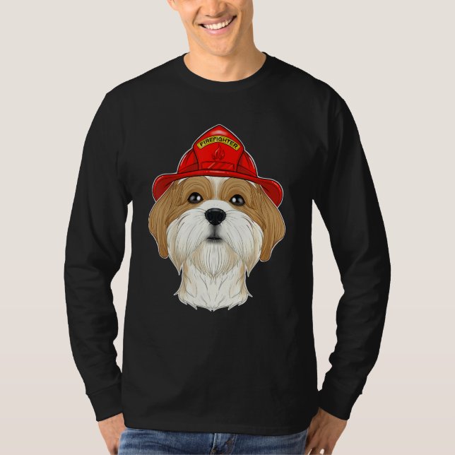 T-shirt Canine Handler I Fireman Chien I Firefighter Shih  (Devant)
