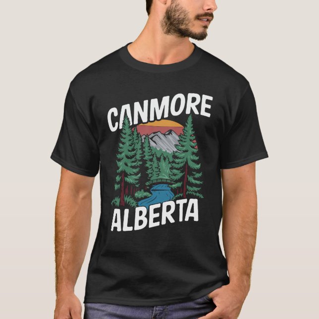 T-shirt Canmore alberta, ville de montagne. (Devant)