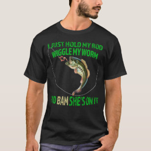 T-shirt Canne à pêche drôle maintien fouille ver Bam