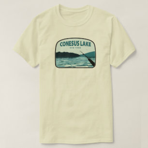 T-shirt Canne à pêche du lac Conesus New York
