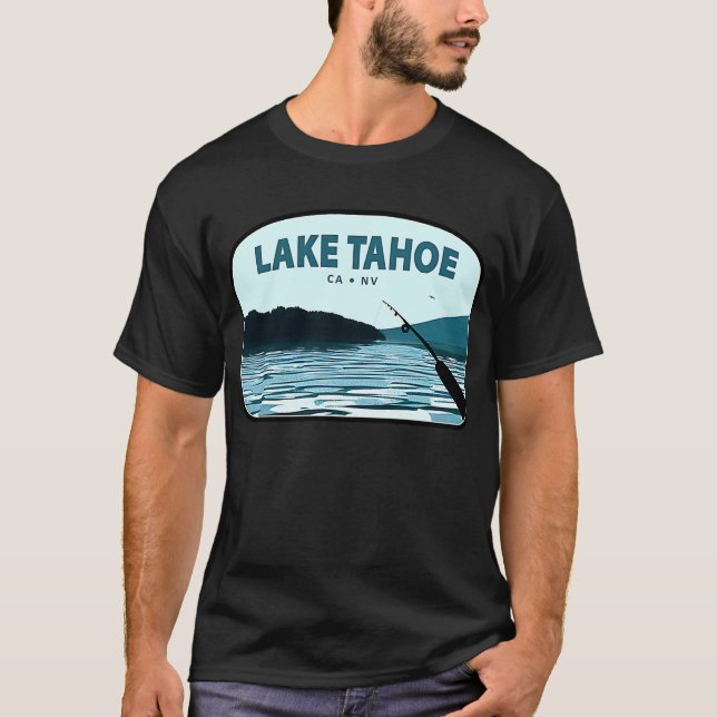 T-shirt Canne à pêche du lac Tahoe (Devant)