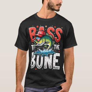 T-shirt Canne à pêche Fusil de chasse Drapeau Américain