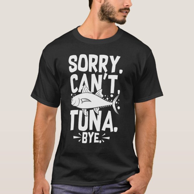 T-shirt Canne à pêche pour bateau de pêche au thon (Devant)