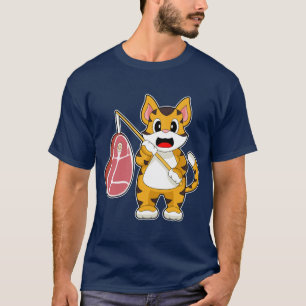 T-shirt Canne à pêche pour la pêche à la mouche du tigre