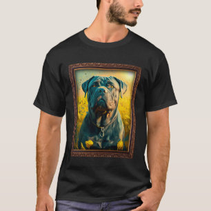 T-shirt Canne Corso peinture tournesol Fleur Maman Femmes