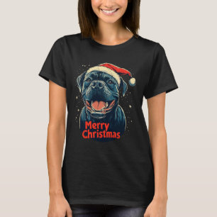T-shirt Canne Corso Santa Chapeau Joyeux Noël Noël Noël No