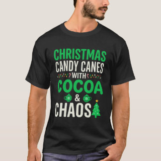 T-shirt Canne de Noël en bonbons au cacao Chaos Vacances