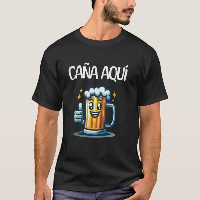 T-shirt Canne Ici Amusante (Devant)
