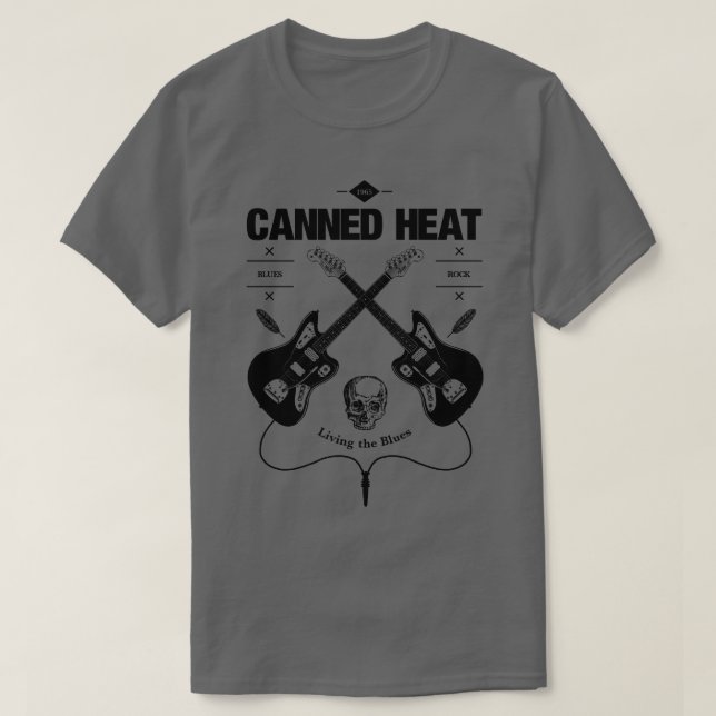 T-shirt Canned Heat Guitar Logo Vintage (Design devant)