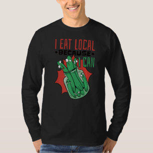 T-shirt Canning Jar Picks Je Mange Local Parce Que Je Peux