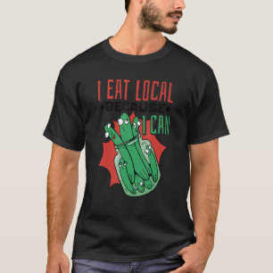 T-shirt Canning Jar Picks Je Mange Local Parce Que Je Peux