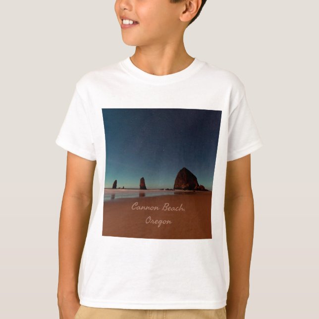 T-shirt Cannon Beach Oregon Haystack Rock (Devant)