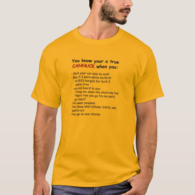 T-shirt Cannuck vrai (Devant)