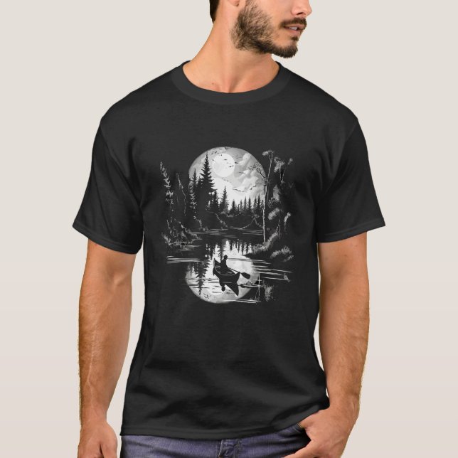 T-shirt Canoe Canadian Canoeists Nature Canoe (Devant)