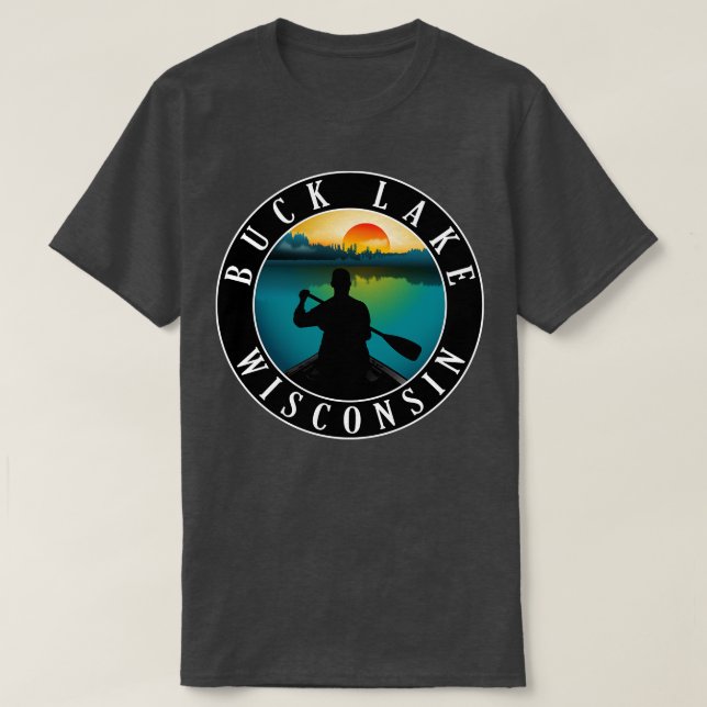 T-shirt Canoë de Buck Lake Wisconsin (Design devant)