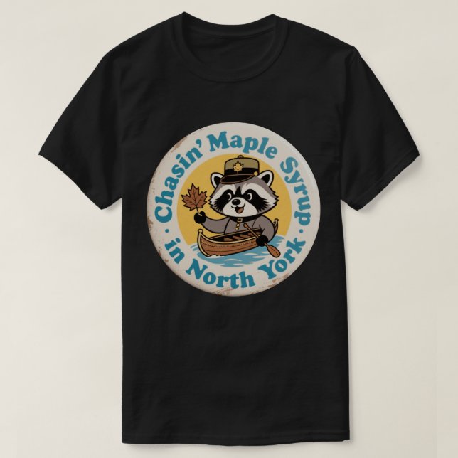 T-shirt Canoë de course Retro North York (Design devant)