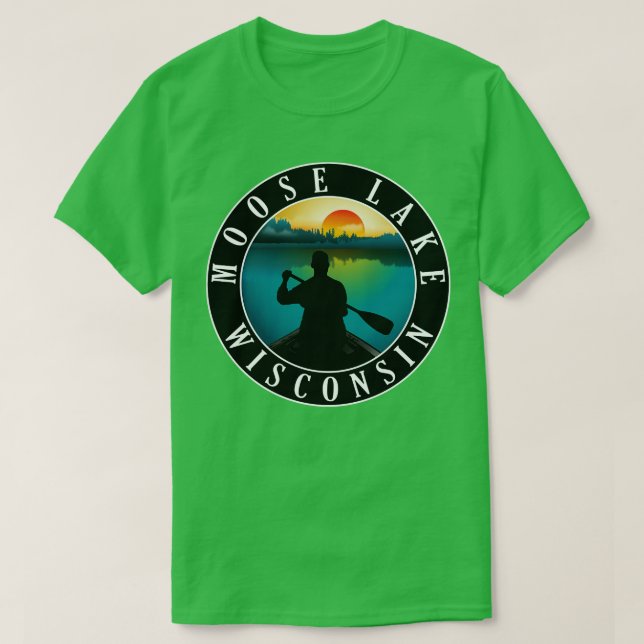 T-shirt Canoë de Moose Lake Wisconsin 2 (Design devant)