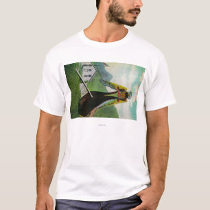 T-shirt Canoë indien avec le prête-nom dans AlaskaState