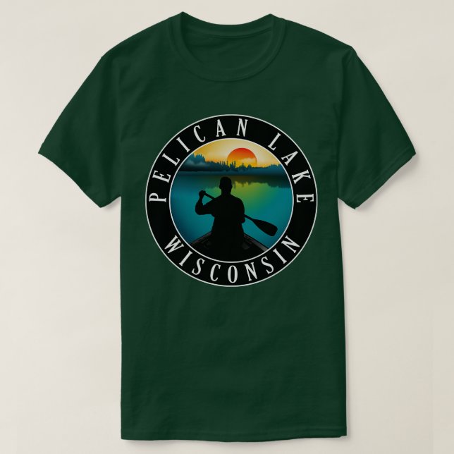T-shirt Canoë-kayak du lac Pelican (Design devant)