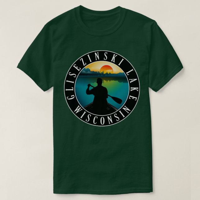 T-shirt Canoë-kayak Glisezinski Lake Wisconski (Design devant)