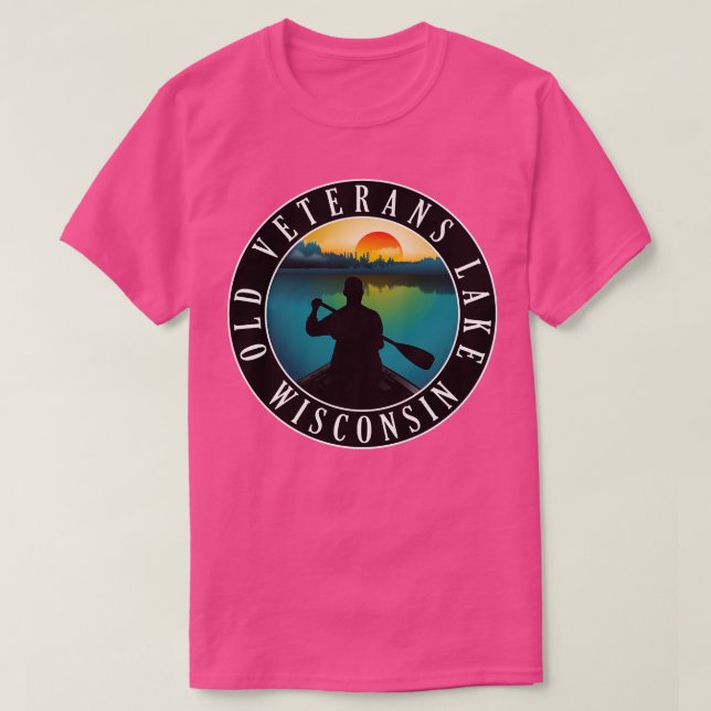 T-shirt Canoë-kayak Old Veterans Lake Wisconsin (Design devant)