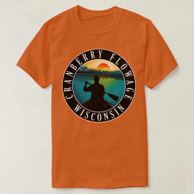 T-shirt Canoë-kayak Wisconsin (Design devant)