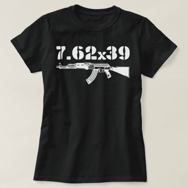T-shirt Canon de calibre 7,62X39 AK-47 AK-Ammo (Design devant)