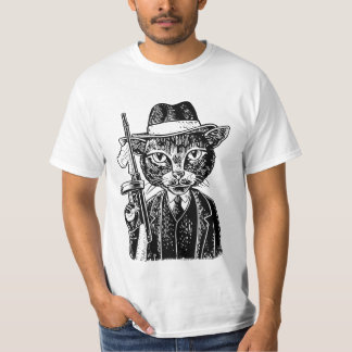 T-shirt Canon de chat Gangsta