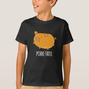 T-shirt Canon de pomme de terre de porc amusant BG foncé