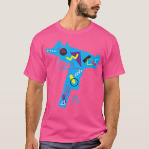 T-shirt Canons Dot Com Uzi 80'S Retrowave
