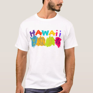 T-shirt canot de surf honu pour les petroglyphes hawaiiens
