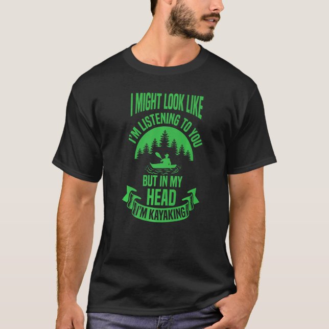 T-shirt Canot Funny Kayaking Paddle Retro Kayak (Devant)