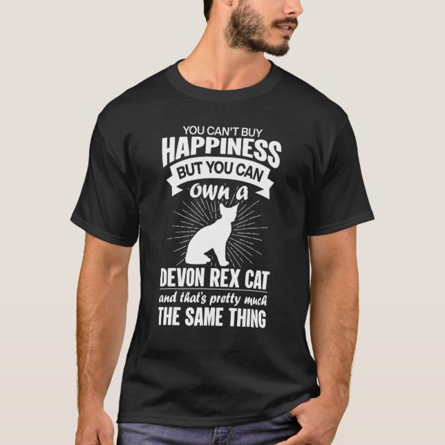 T-shirt Can't Buy Happiness But Can Buy A Devon Rex Cat 1 (Devant)