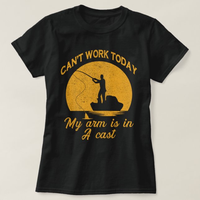 T-shirt Cant Work Aujourd'Hui Mon Bras Est Dans Une Chemis (Design devant)