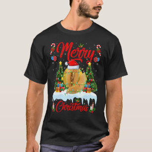 T-shirt Cantaloupe Melon Lights Xmas Tree Père Noël Cantal