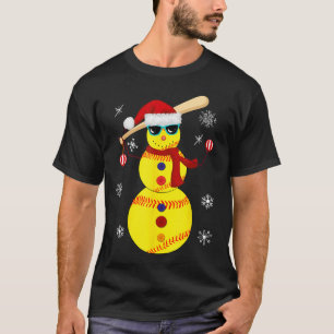 T-shirt Cantball de Noël Snowman Père Noël Snowflake Gir